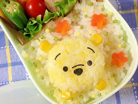 簡単キャラ弁☆パンチDE簡単ツムツムプーさん♪